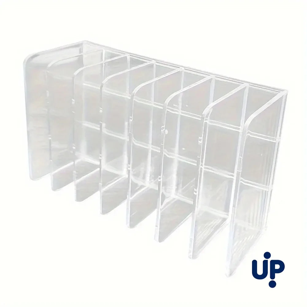 7-Slot Transparent Cosmetic Organizer - Multi-Functional Makeup Storage Holder for Home, Office & Bathroom