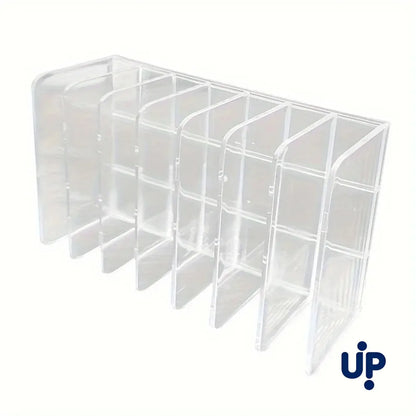 7-Slot Transparent Cosmetic Organizer - Multi-Functional Makeup Storage Holder for Home, Office & Bathroom