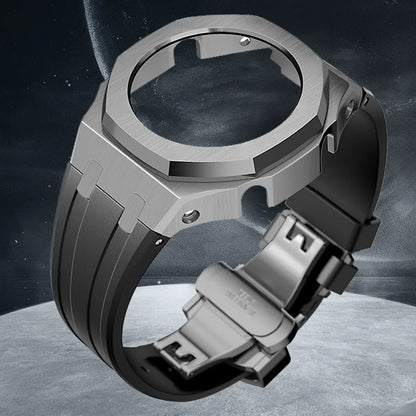 Gen4 Mod Kit for Casioak GA2100/2110 – Metal Bezel, Rubber Watch Case & Stainless Steel Strap