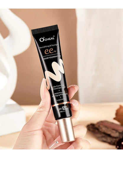 Ocheal 30g BB/CC Sunscreen Cream SPF 50/PA+++ – Anti-Aging, Long-Lasting Full Coverage Facial Foundation