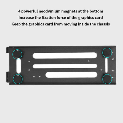 TISHRIC Aluminum GPU Support Bracket – Vertical Graphics Card Holder Stand for ATX PC Cases
