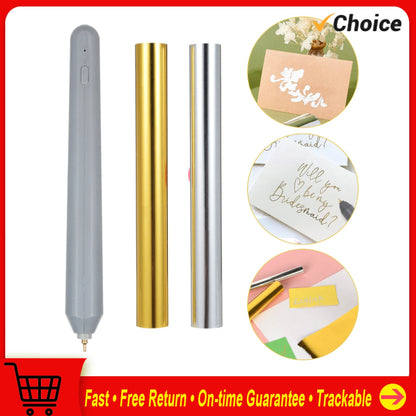 USB Heated Foil Pen Set – Hot Foil Tool for Scrapbooking, Card Making & Craft Drawing