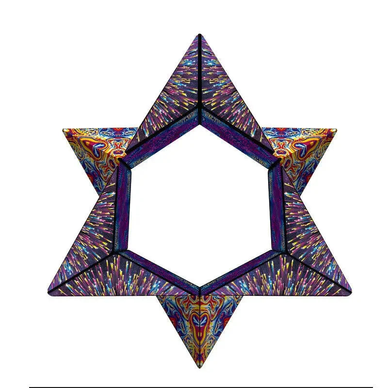 Magic Infinite Cosmic Shasibo Cube — Magnetic Fidget Puzzle Toy, Changeable Anti-Stress Flip Cubic Cube
