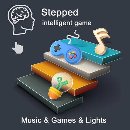 Electronic Music Reflex Game Console - Stress-Relief Puzzle Toy for Kids with Music Challenges, Brain Training, and Reaction Exercises