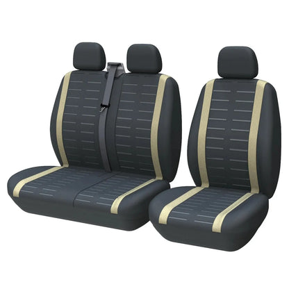 Universal 3D Stripe Car Seat Covers - 2+1 Front Seat Covers for Vans & Trucks