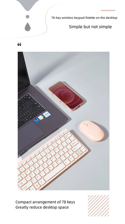 2.4G Wireless Mini Keyboard and Mouse Combo – Portable Set for Notebook, Laptop, Mac, PC, Smart TV & PS4