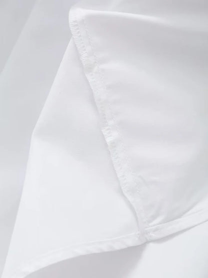 Summer Seduction: Sleeveless V Neck Midi Dress - Sexy Backless Style,  Fashion for Women, Casual Loose Beach Holiday White Long Dress