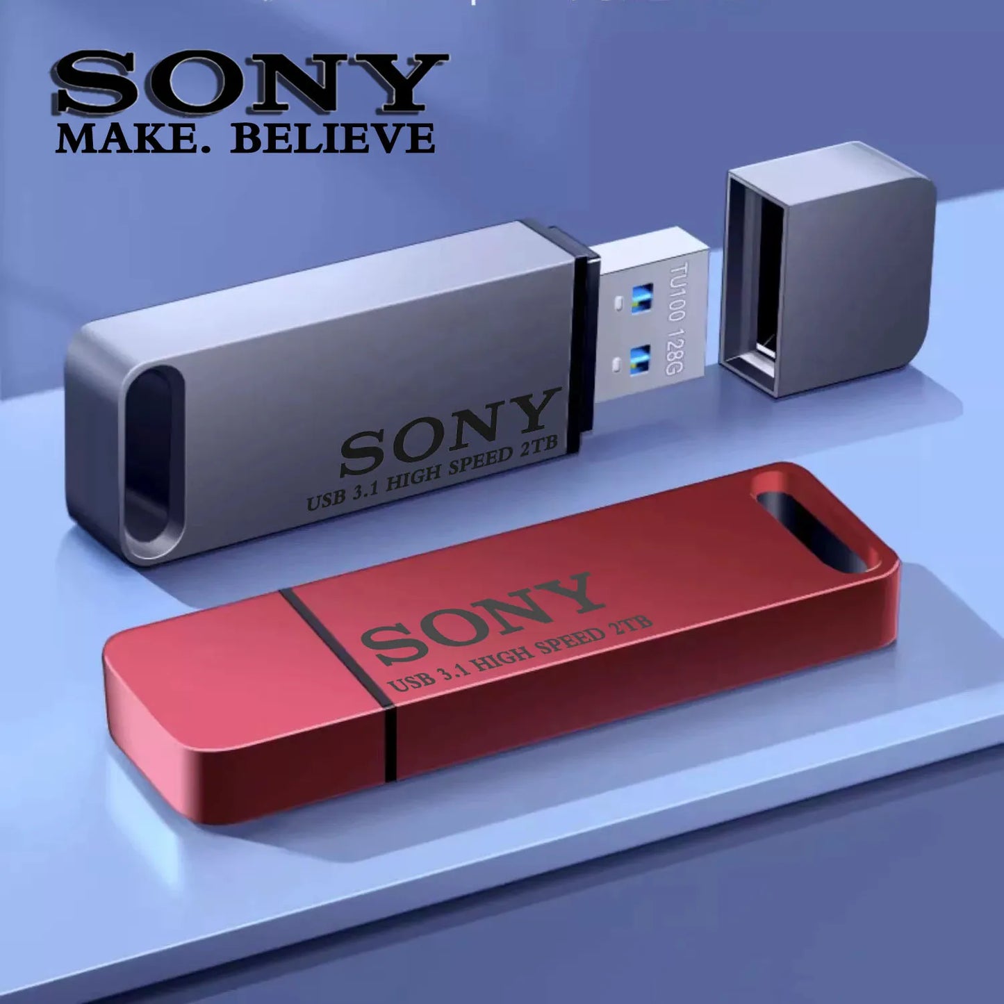SONY High-Speed PenDrive – 2TB, 1TB, 512GB, 256GB USB Flash Drive for Xiaomi Phones, Portable Metal USB Stick