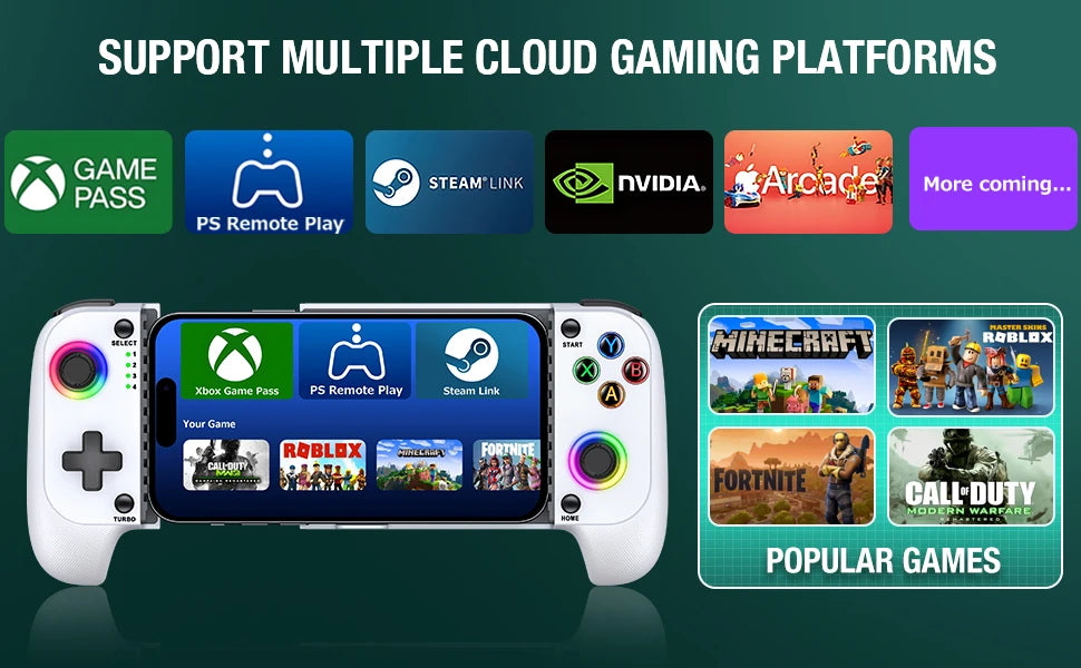 BEBONCOOL MC100 Telescopic Gamepad | Wireless Bluetooth Phone Controller for iOS & Android PUBG COD