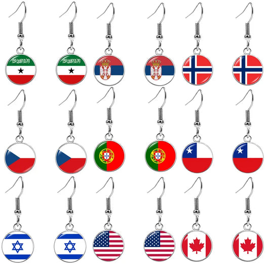 France National Flag Earrings - Multicolor Country Flag Jewelry for Women, Travel Pride & Celebration Gifts
