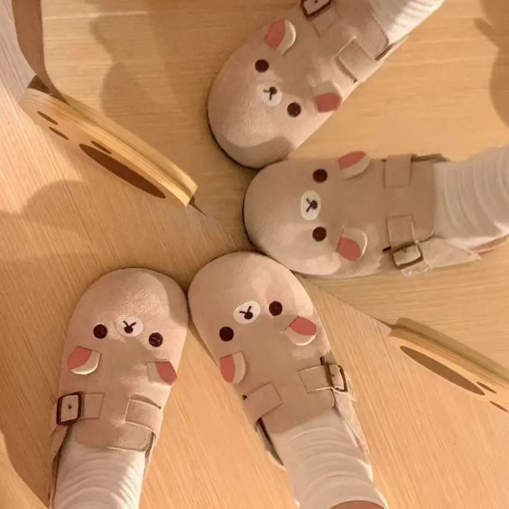 Rilakkuma Women's Platform Slippers - Thick Sole Cute Cartoon Anime Shoes