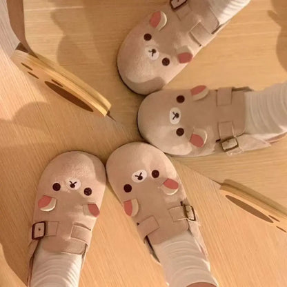 Rilakkuma Women's Platform Slippers - Thick Sole Cute Cartoon Anime Shoes