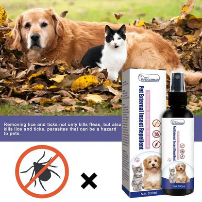 100ml Anti-Flea Drops for Dogs and Cats - Safe Insecticide for Home Use, Prevents Ticks and Lice