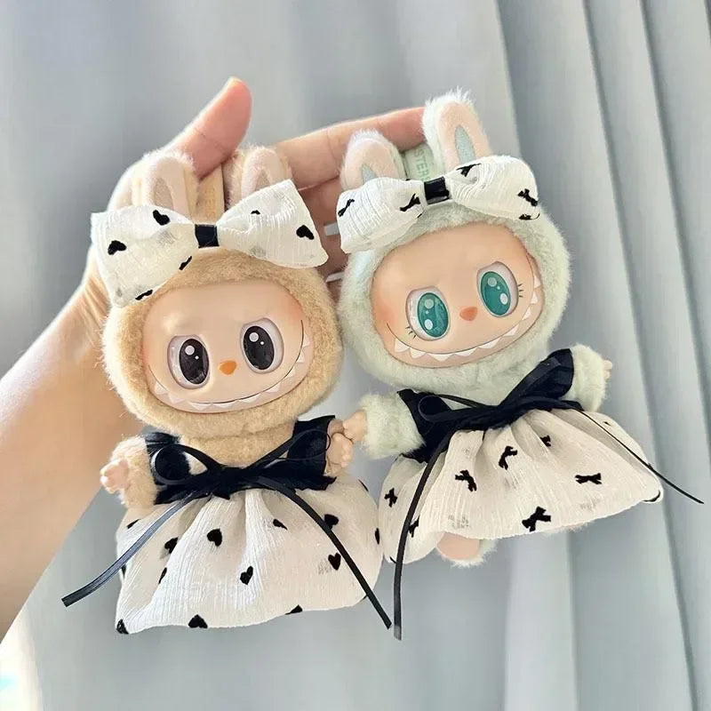 17cm Labubu Doll Clothes Set – Kpop EXO Labubu Idol V1 V2 Skirt & Sweater Outfit, Clothing Gift