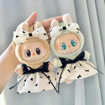 17cm Labubu Doll Clothes Set – Kpop EXO Labubu Idol V1 V2 Skirt & Sweater Outfit, Clothing Gift