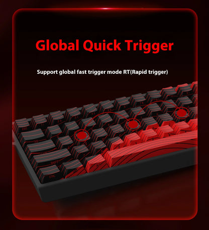 MADLIONS MAD 60/68HE Magnetic Switch Wired Gaming Keyboard – Hot Swap, Rapid Trigger, Customizable PC Gamer Accessory