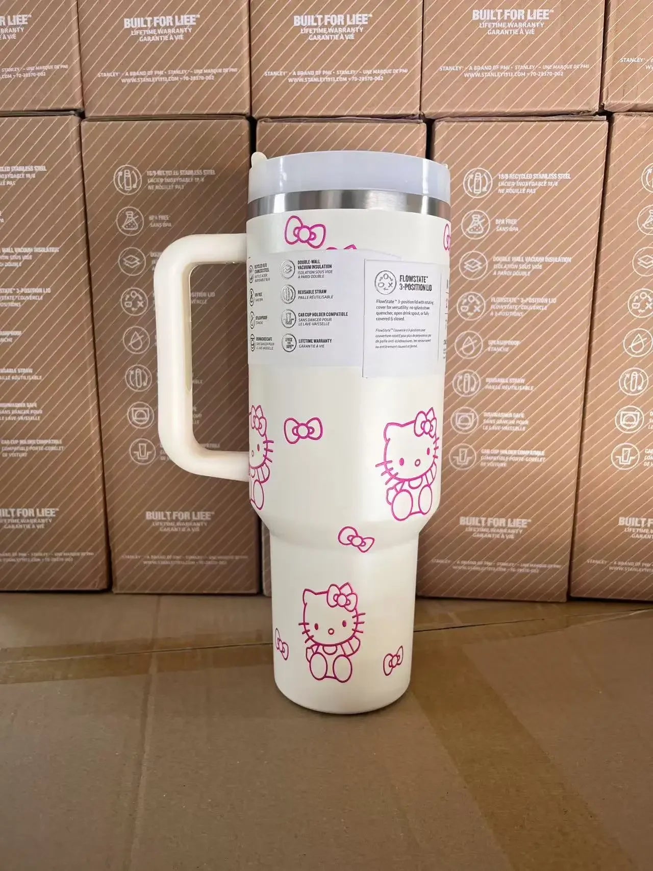 Stainless Steel Travel Mug with Straw Lid – 30oz/40oz Vacuum Insulated Car Cup, Double Wall Iced Thermal Tumbler