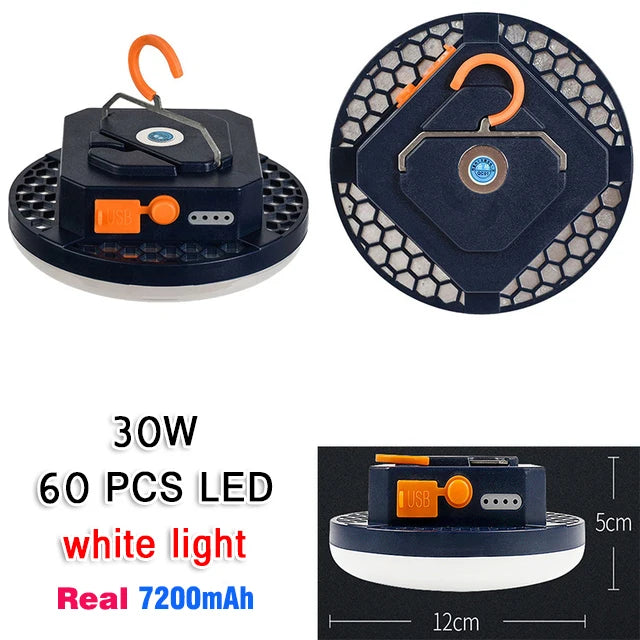 13500mAh 60W Rechargeable LED Camping Lantern – Portable Strong Light Flashlight with Magnet, Ultra Bright Tent & Work Repair Lighting for Outdoor Use