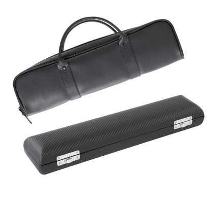 Portable Flute Bag Case - Lightweight Leather Backpack & Zipper Carrying Satchel for 16/17 Hole Flutes