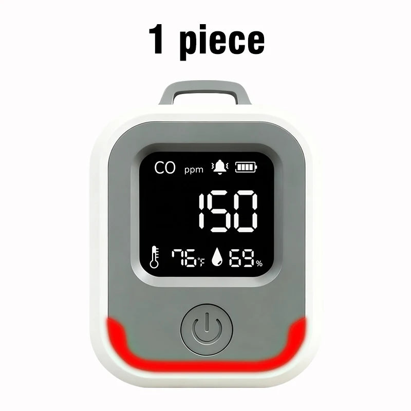 Portable 5-in-1 Carbon Monoxide Detector - Rechargeable CO Alarm for Caravans, Camping & Outdoor Use
