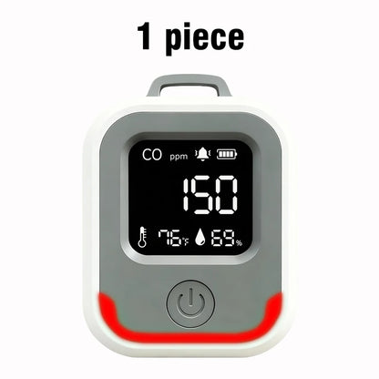 Portable 5-in-1 Carbon Monoxide Detector - Rechargeable CO Alarm for Caravans, Camping & Outdoor Use