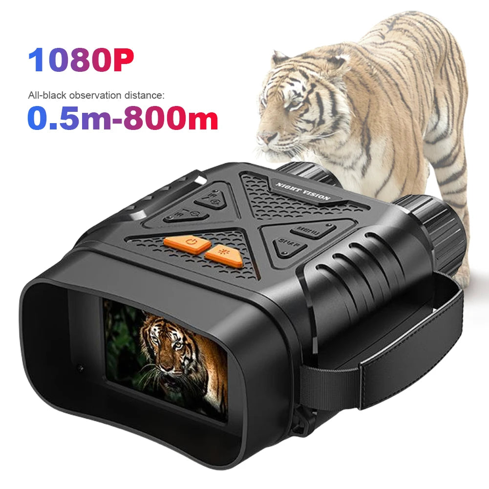 HD 1080P Infrared Binoculars | 10X Digital Zoom with 7 Gear Night Vision & 2000mAh Rechargeable Battery