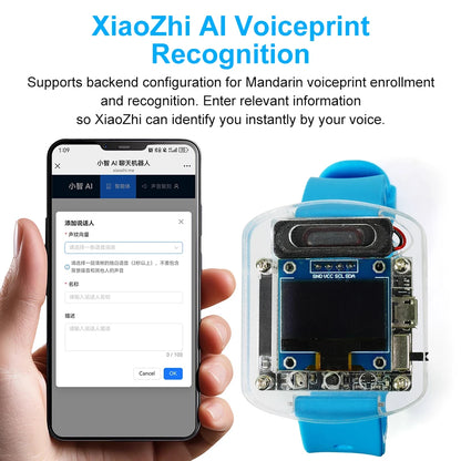 Xiaozhi AI Electronic Voice Watch Kit – ESP32-S3 N16R8 Development Board with OLED Screen for AI Robot