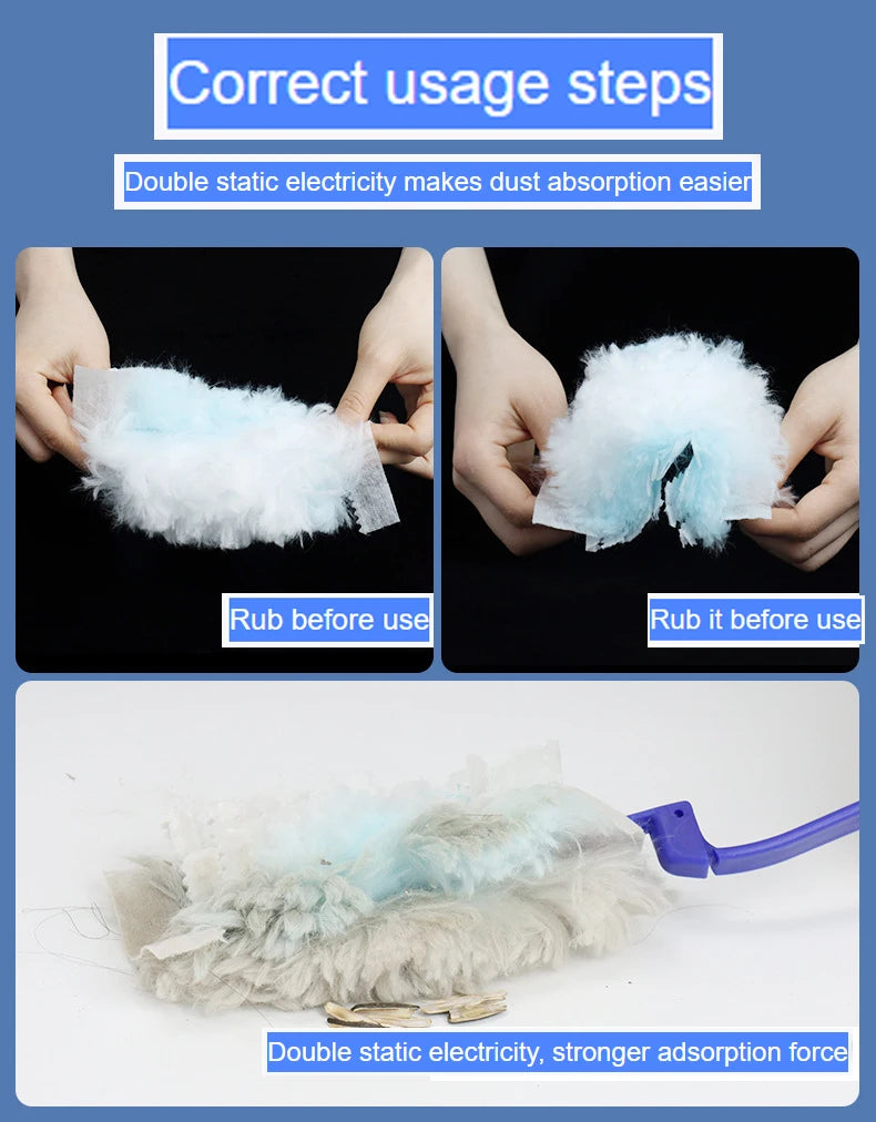 10 Count Disposable Duster Refills – Compatible with Swiffer Duster for Efficient Cleaning