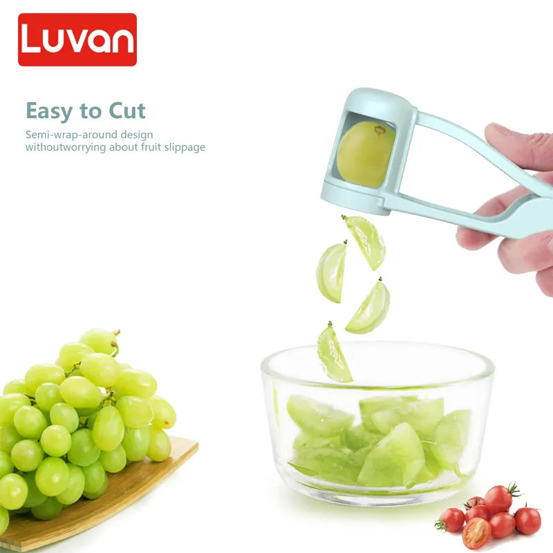 Tomato Slicer Cutter Grape & Cherry Fruit Salad Splitter - Handy Kitchen Gadget for Toddlers and Babies