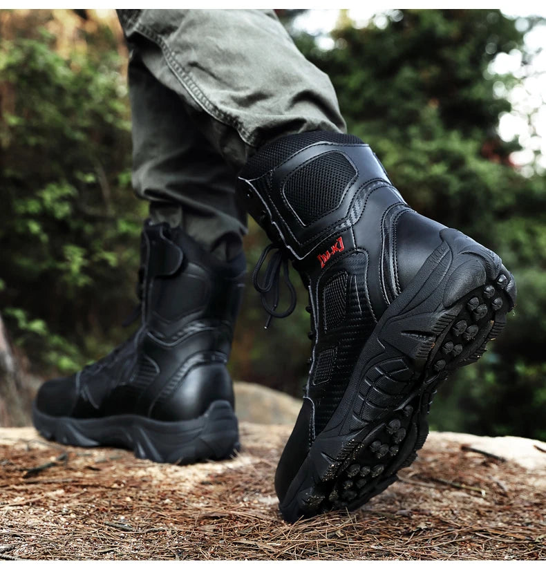 Outdoor Waterproof Safety Shoes – Steel Toe Cap Men's Work Boots, Anti-Smashing, Size 47
