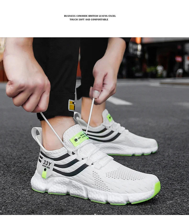 2024 Men's Breathable Sneakers – Comfortable Casual Running & Tennis Shoes for Summer