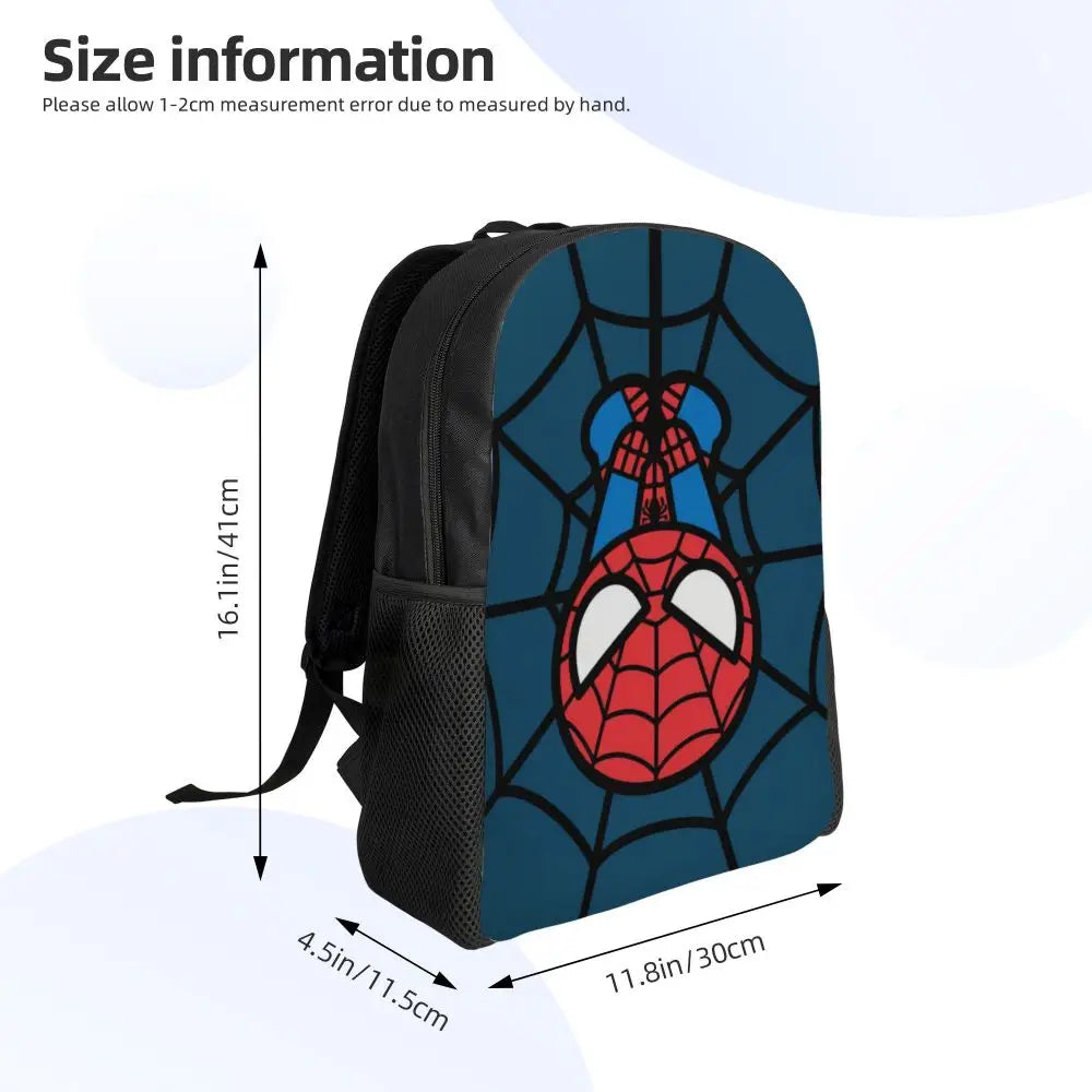 Custom Spider-Man Web Backpack – Water-Resistant School & College Bag for Men and Women