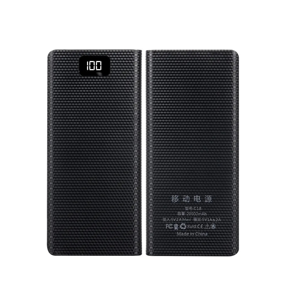 8x18650 Power Bank Battery Case - Dual USB & Type-C Charging Shell for DIY Portable Charger Projects
