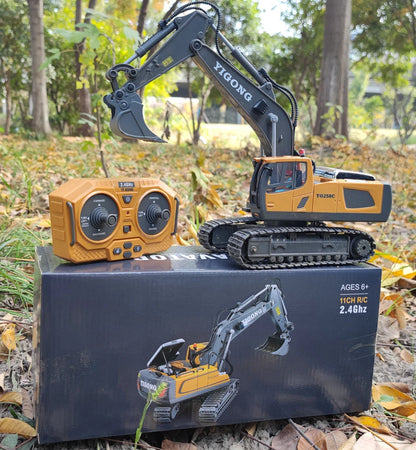 4WD RC Excavator Alloy Dump Truck Bulldozer | Remote Control Construction Vehicle Toy for Kids