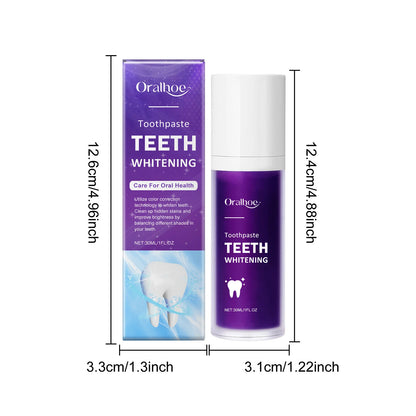 Purple Teeth Whitening Toothpaste – Deep Cleaning, Plaque & Stain Removal, Freshens Breath in 5 Days