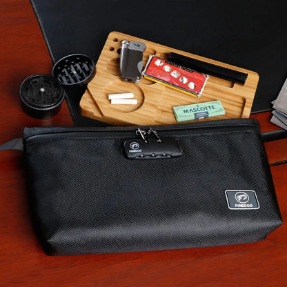 Travel Storage Bag with Password Lock – Waterproof Anti-Odor Safe Handbag for Files, Cards, and Smoking Pipe Storage