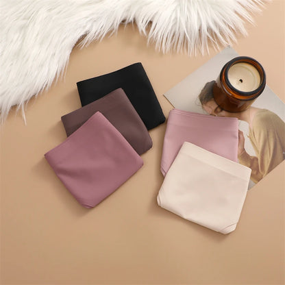 3PCS Seamless Maillard Ultra-Thin Brazilian Panties for Women – Ice Silk Low Waist G-String, Sexy Solid Underwear