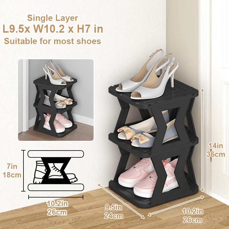 Multi-Layer Detachable Shoe Rack Storage Organizer — Space-Saving Household Shoe Shelf Cabinet