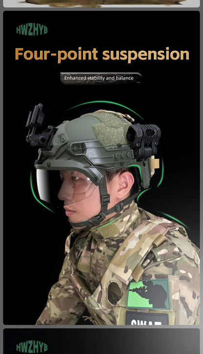 FAST Tactical Airsoft Helmet – Thickened ABS MH Helmet for Outdoor CS, PJ Air Gun Shooting Protective Gear