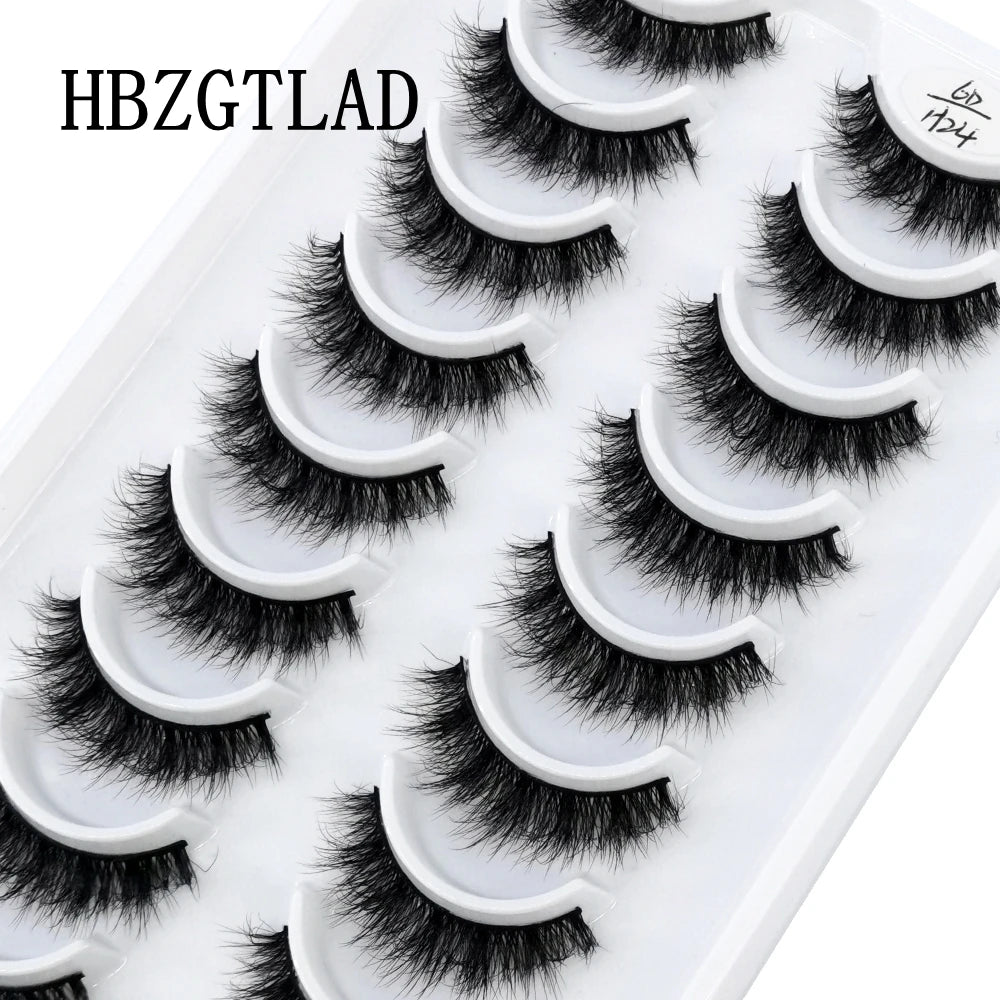 HBZGTLAD 10 Pairs 3D Faux Mink False Eyelashes – Natural Long Look Short Mink Lash Extensions for Makeup & Beauty