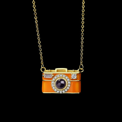 Custom Projection Photo Necklace — Camera-Shaped Personalized Photo Pendant Jewelry 2025