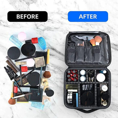 New Waterproof Makeup Bag for Women – Travel Cosmetic Case with Beauty Brush Storage & Embroidery Tool Organizer