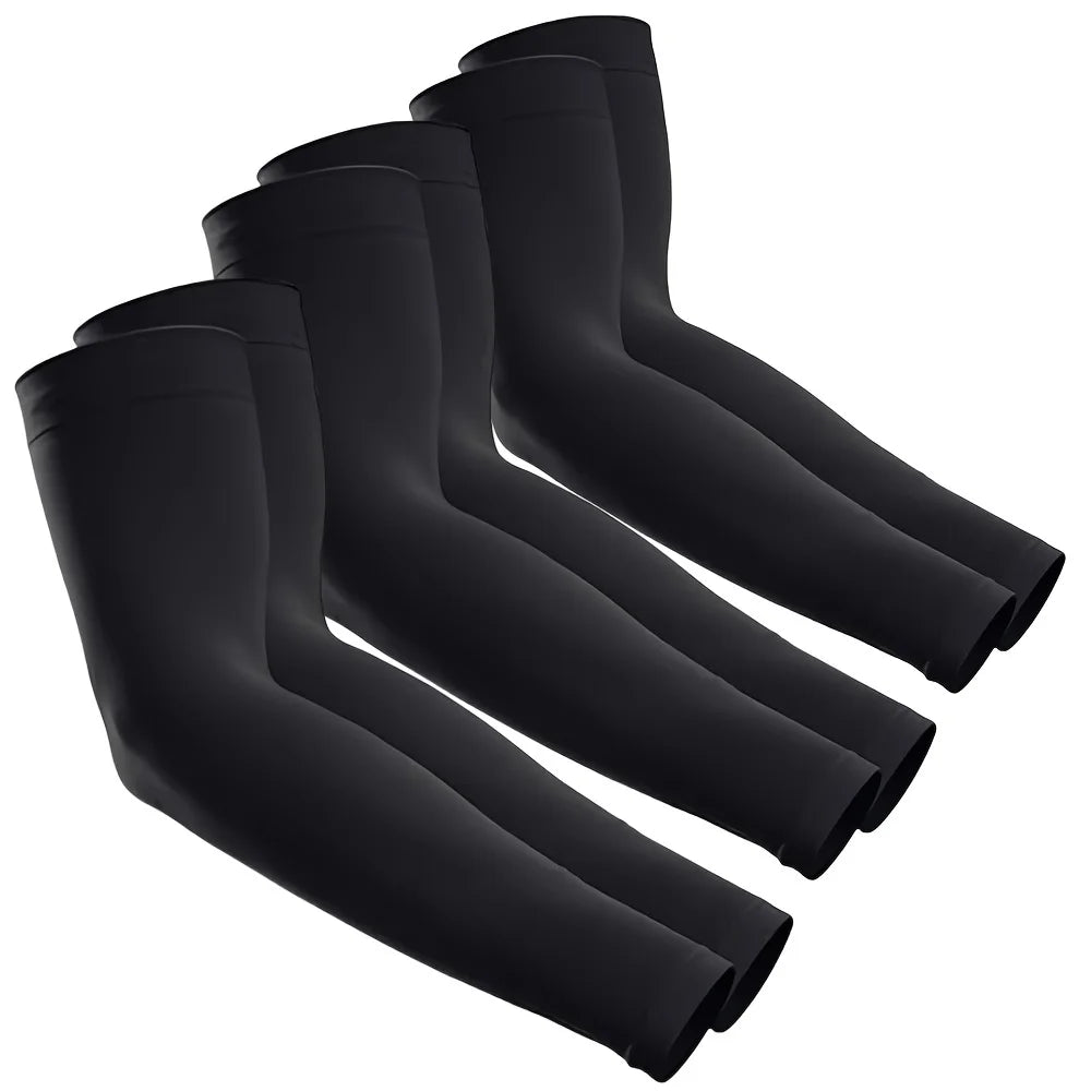 3 Pairs Unisex Sun Protection Arm Sleeves — Breathable Cooling Covers for Outdoor Activities, Cycling, Running & Mountaineering