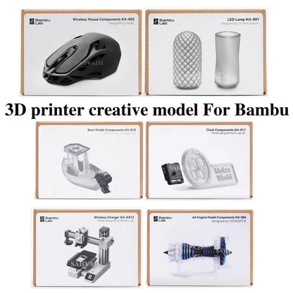 Bambu Lab 3D Printing DIY Creative Model – Wireless Mouse, Aviation Engine, LED Light Kit 001 for 3D Printer
