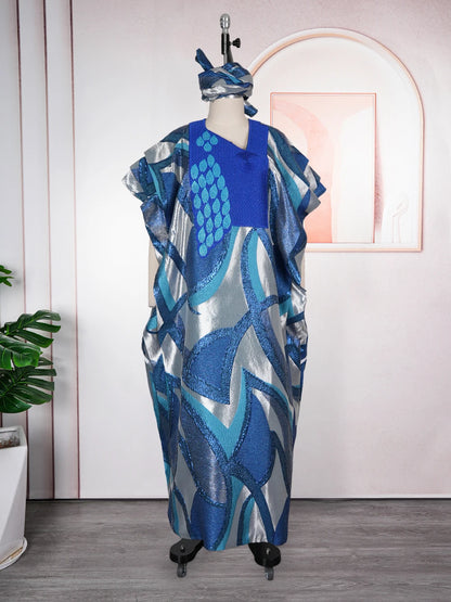 African Dresses for Women - 2026 Traditional Dashiki Ankara Bazin Gown Muslim Kaftan Maxi Long Dress
