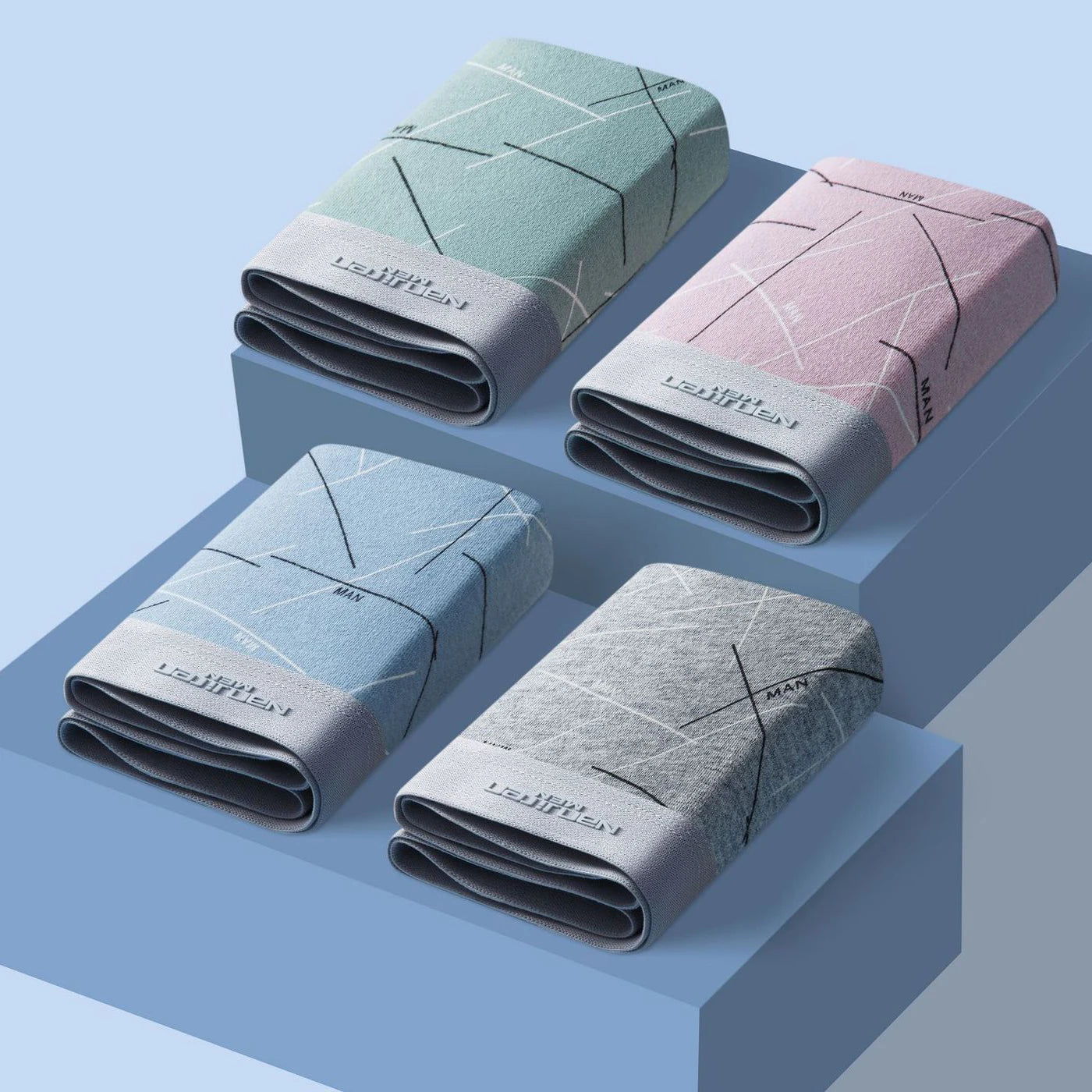 4-Pack Men's Ice Silk Boxer Shorts - Breathable Thin U-Pouch Underwear with Stretch Comfort (L-6XL)