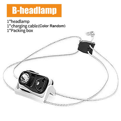 XPG Portable LED Headlamp - USB Rechargeable Mini Flashlight with 4 Modes for Work, Hiking & Outdoor Use