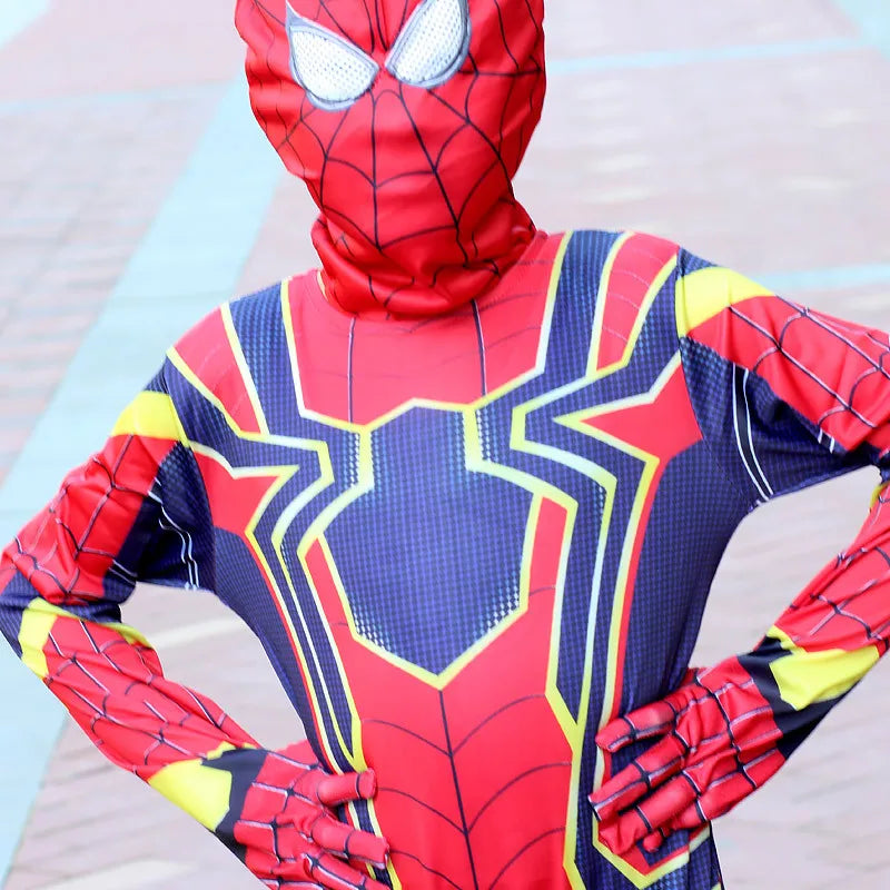 Men's Amazing Spiderman Cosplay Costume – Miles Morales Superhero Zentai Bodysuit Jumpsuit for Boys, Girls, Halloween & Christmas
