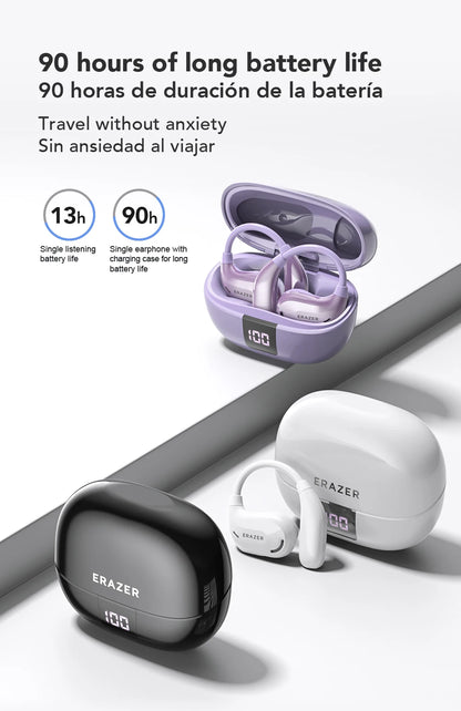 ERAZER XT66PRO Bluetooth Earphones – ASMR Headsets, DIY App, AI Translator, Wireless Earbuds with 13-Hour Battery Life & Display