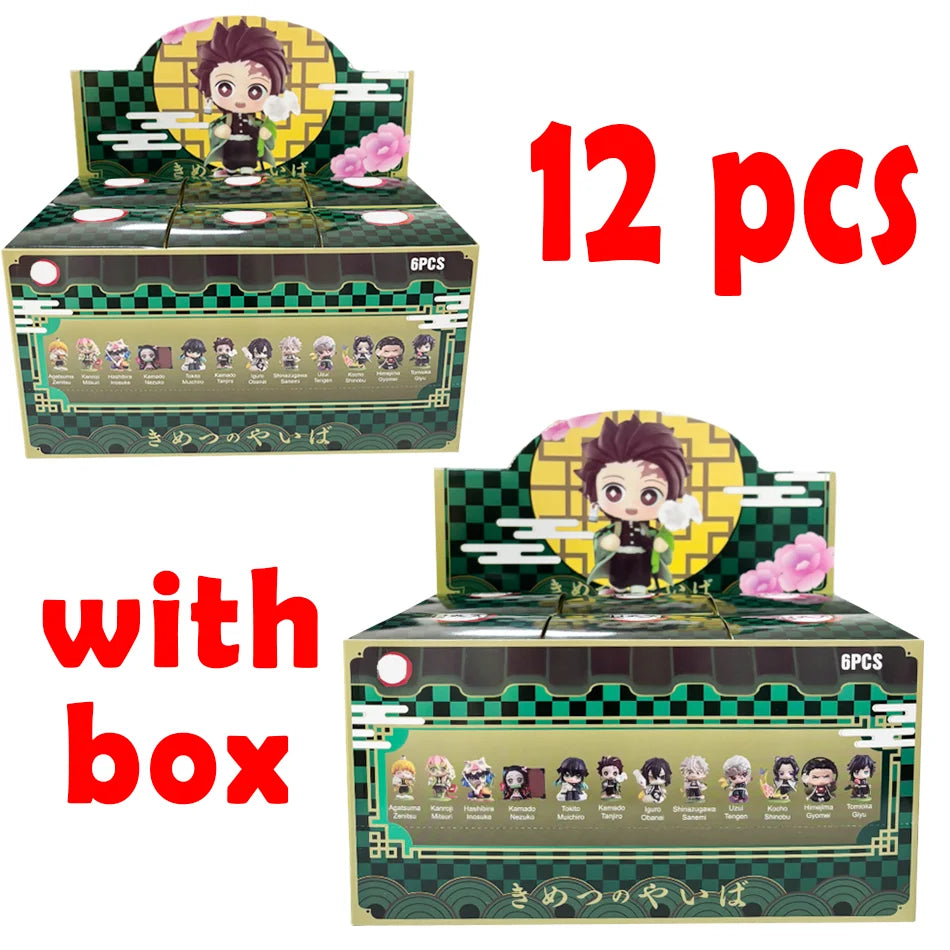 Anime Demon Slayer Blind Box Figures — 1-12pcs Tanjiro & Nezuko PVC Model Ornaments, Kids Christmas & Halloween Gift